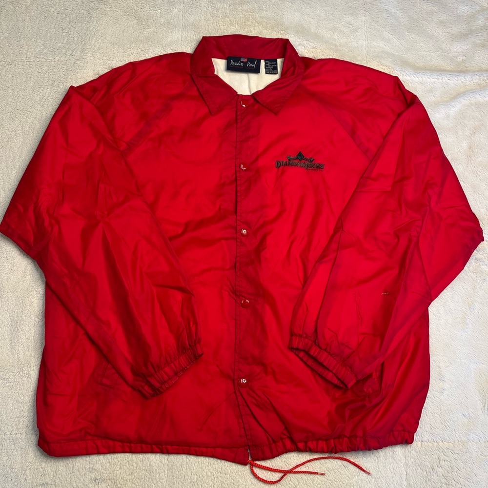 Vintage 90s Paradise Point Diamondbacks Casino Bossier City Button Jacket Men XL